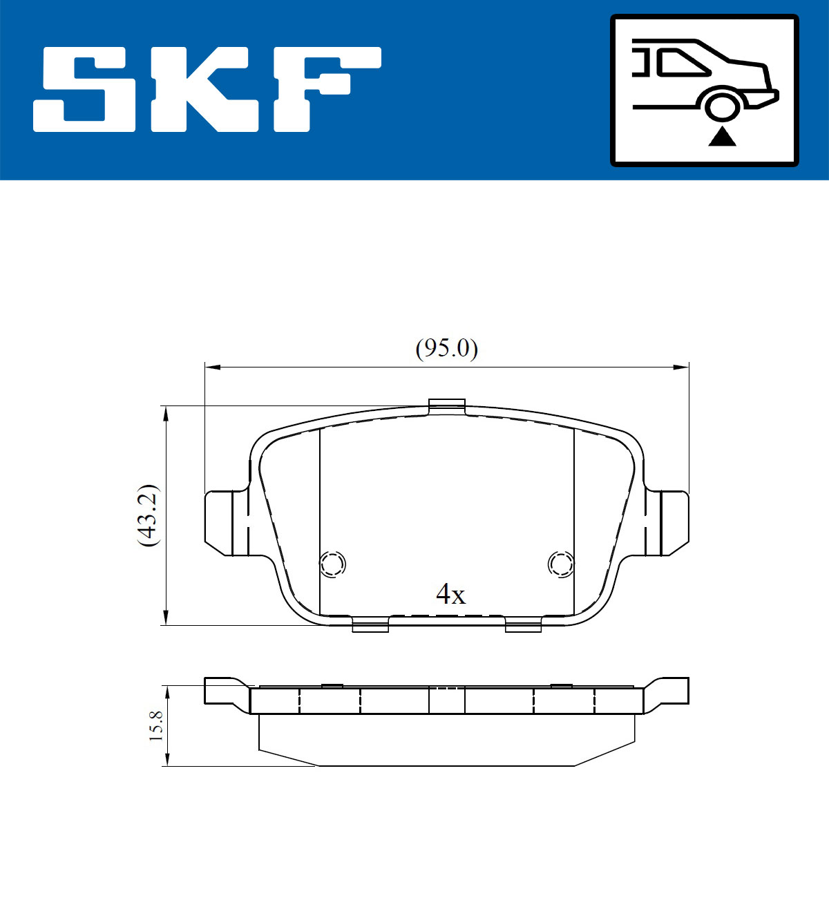 Set placute frana,frana disc VKBP 90498 SKF